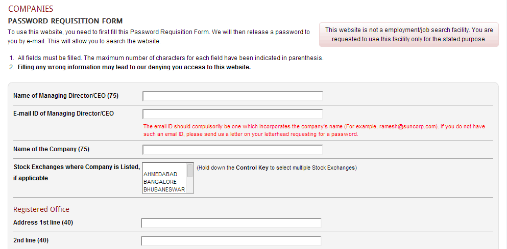 Password Release to Companies